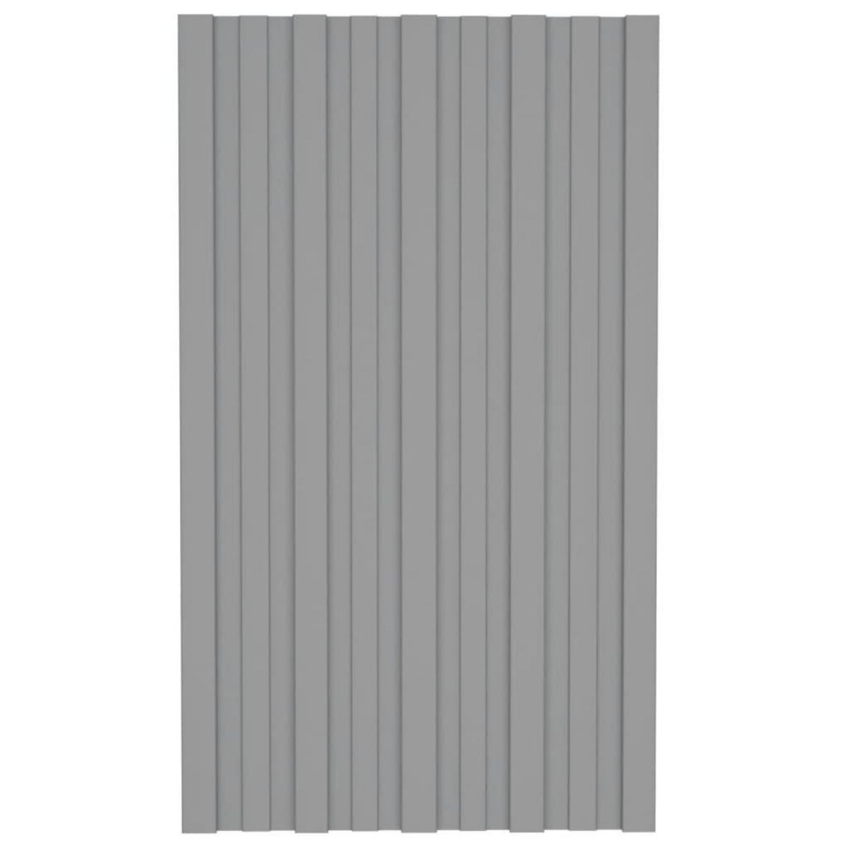 VIDAXL Panneaux de toiture 12 pcs Acier galvanise Gris 80x45 cm