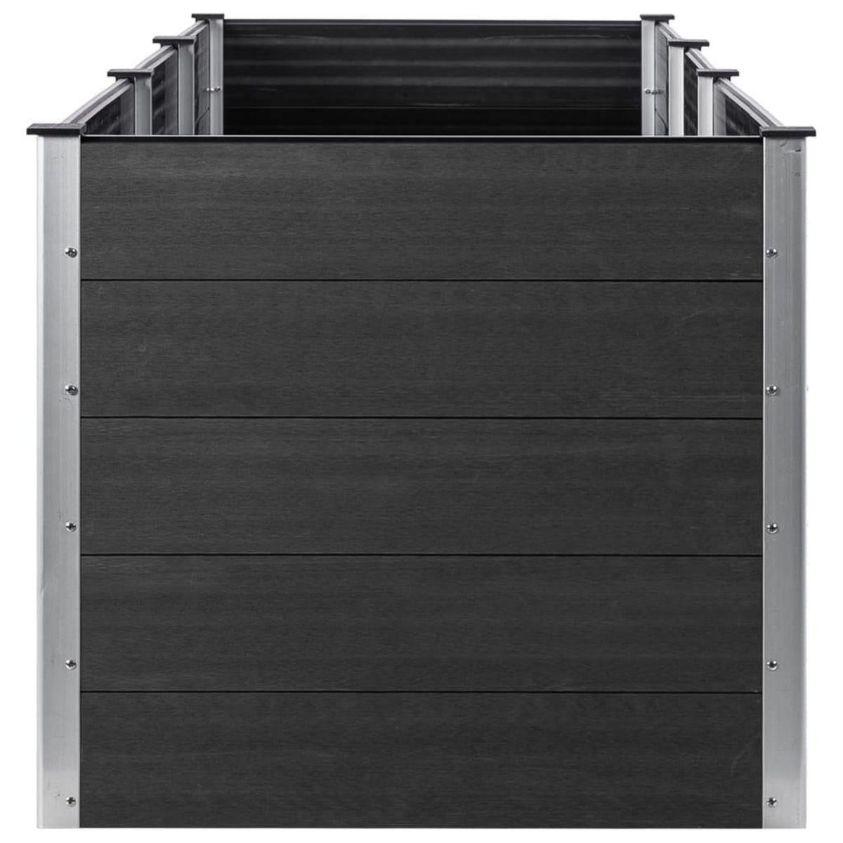VIDAXL Lit sureleve de jardin Gris 300x50x91 cm WPC