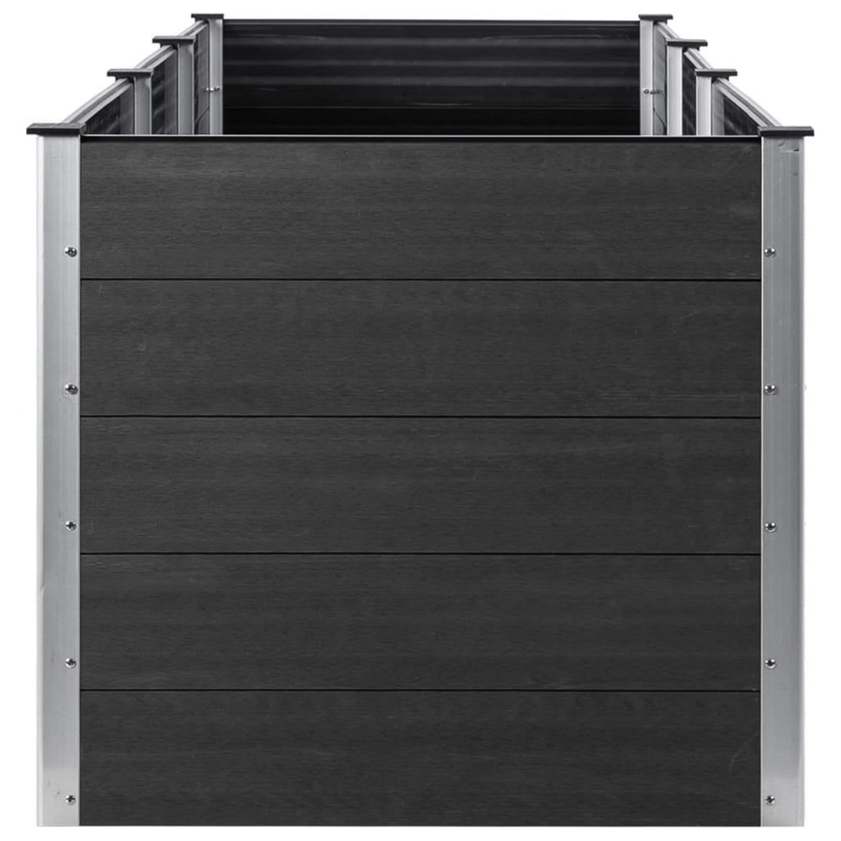 VIDAXL Lit sureleve de jardin Gris 300x50x91 cm WPC
