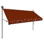 Voir la diapositive 3 : VIDAXL Auvent manuel retractable avec LED 300 cm Orange et marron