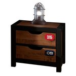 Paris Prix Table de Chevet Enfant  Alex  50cm Marron & Noir