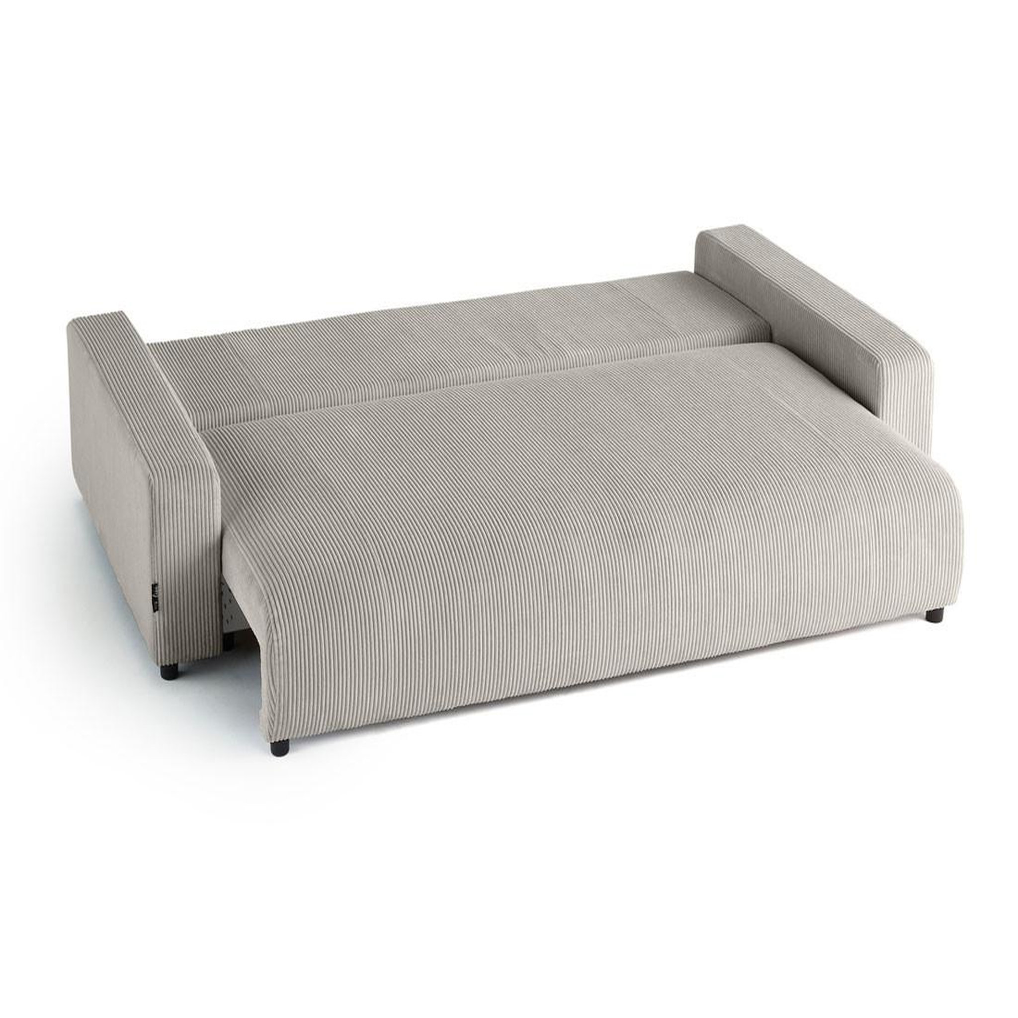 Voir la diapositive 2 : LISA DESIGN Pivoine - canapé droit 3 places - convertible avec coffre - en velours côtelé
