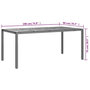 Voir la diapositive 6 : VIDAXL Table de jardin 190x90x75 cm Resine tressee/bois d'acacia Gris