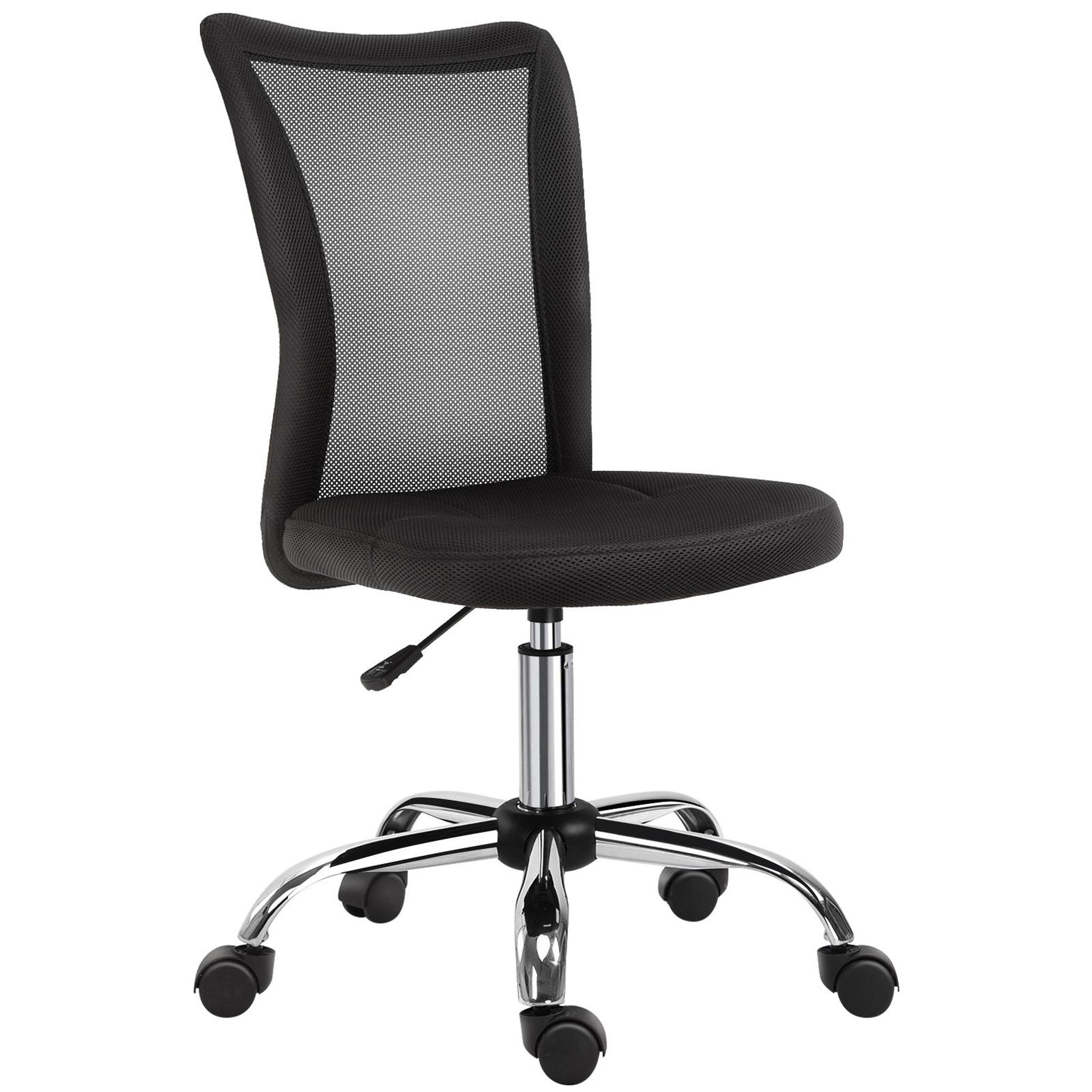 Voir la diapositive 1 : VINSETTO Vinsetto Chaise de bureau ergonomique hauteur réglable piètement chromé pivotant 360° revêtement maille noir