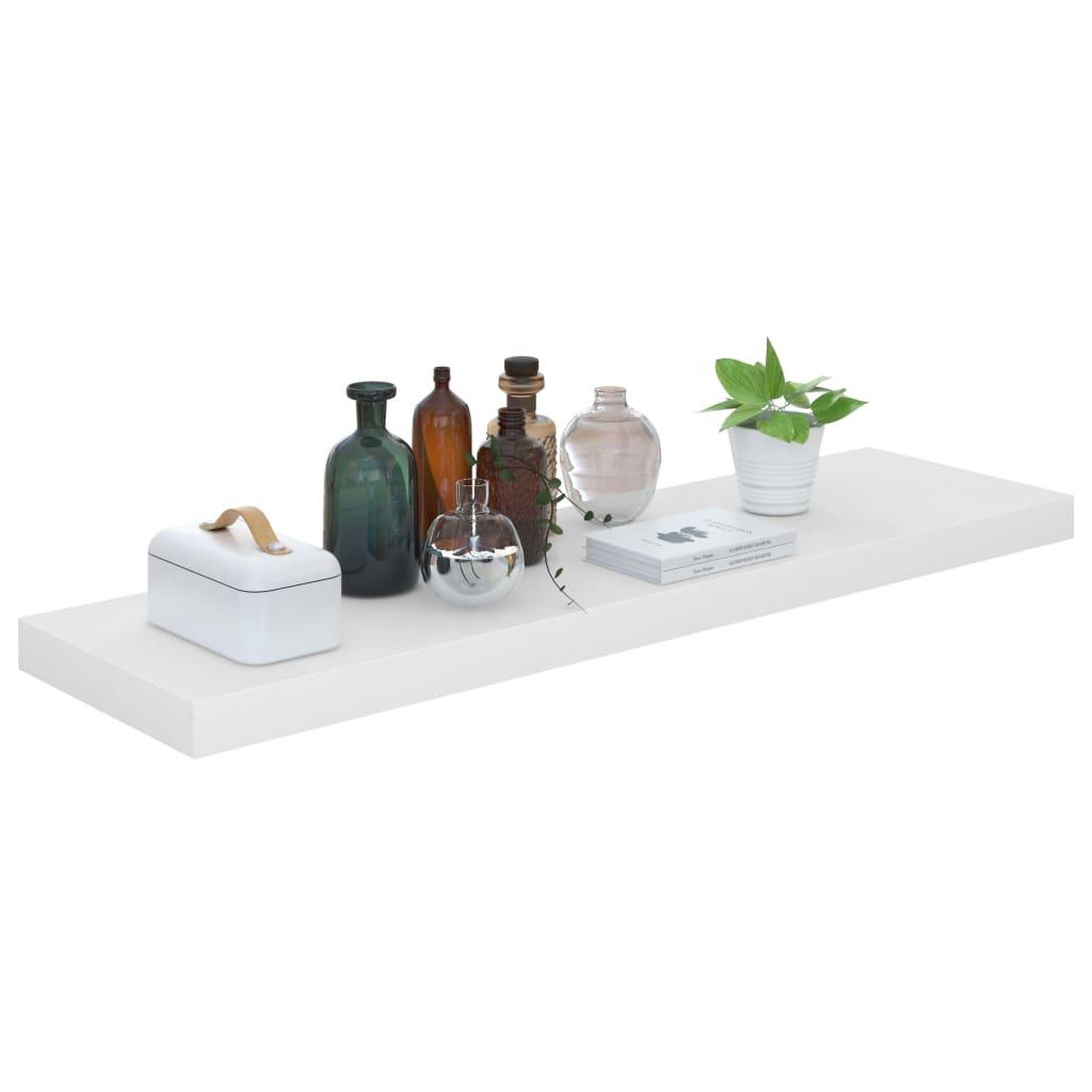 Voir la diapositive 3 : VIDAXL Etagere murale flottante 4 pcs Blanc brillant 90x23,5x3,8cm MDF