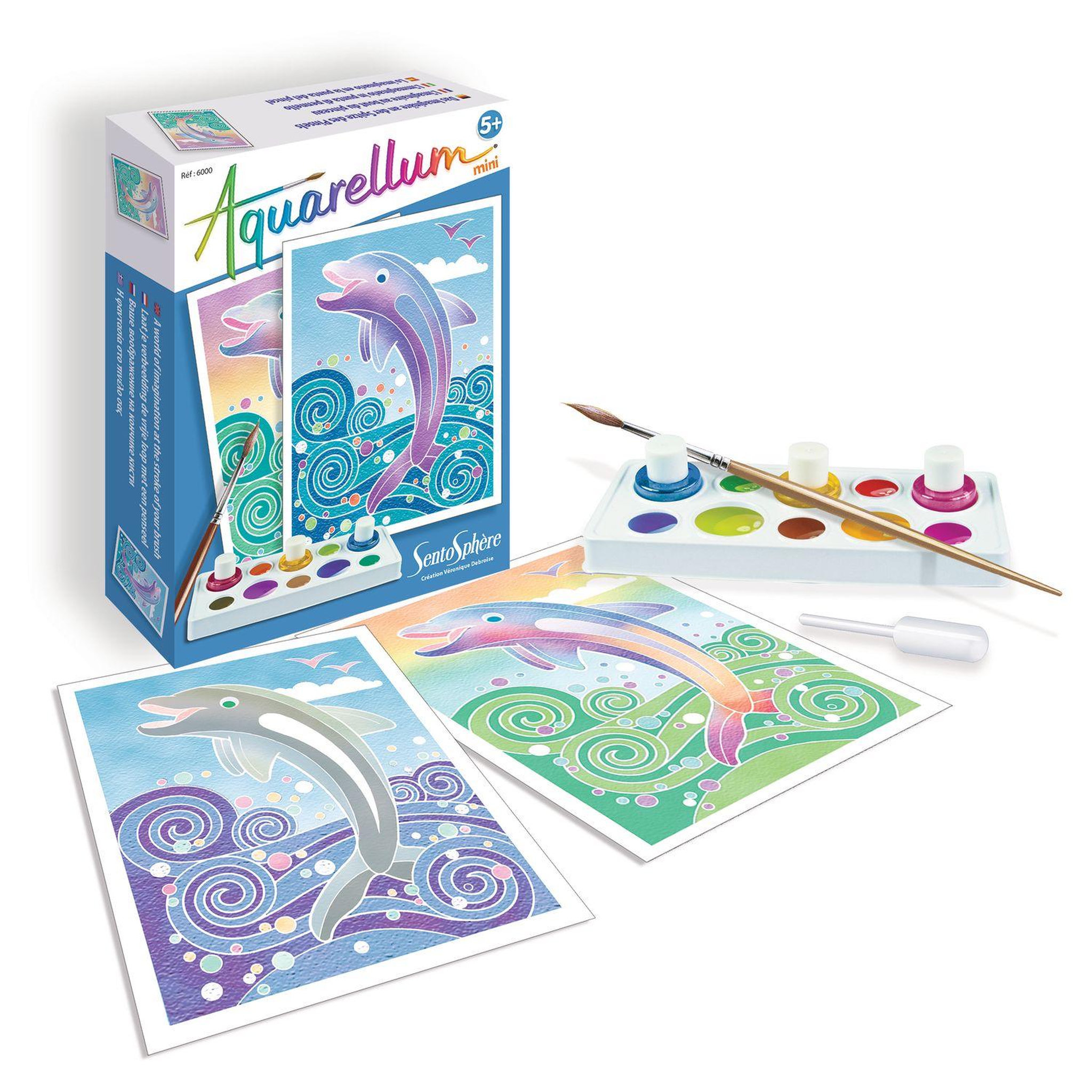 Voir la diapositive 2 : Sentosphère Aquarellum mini dauphins