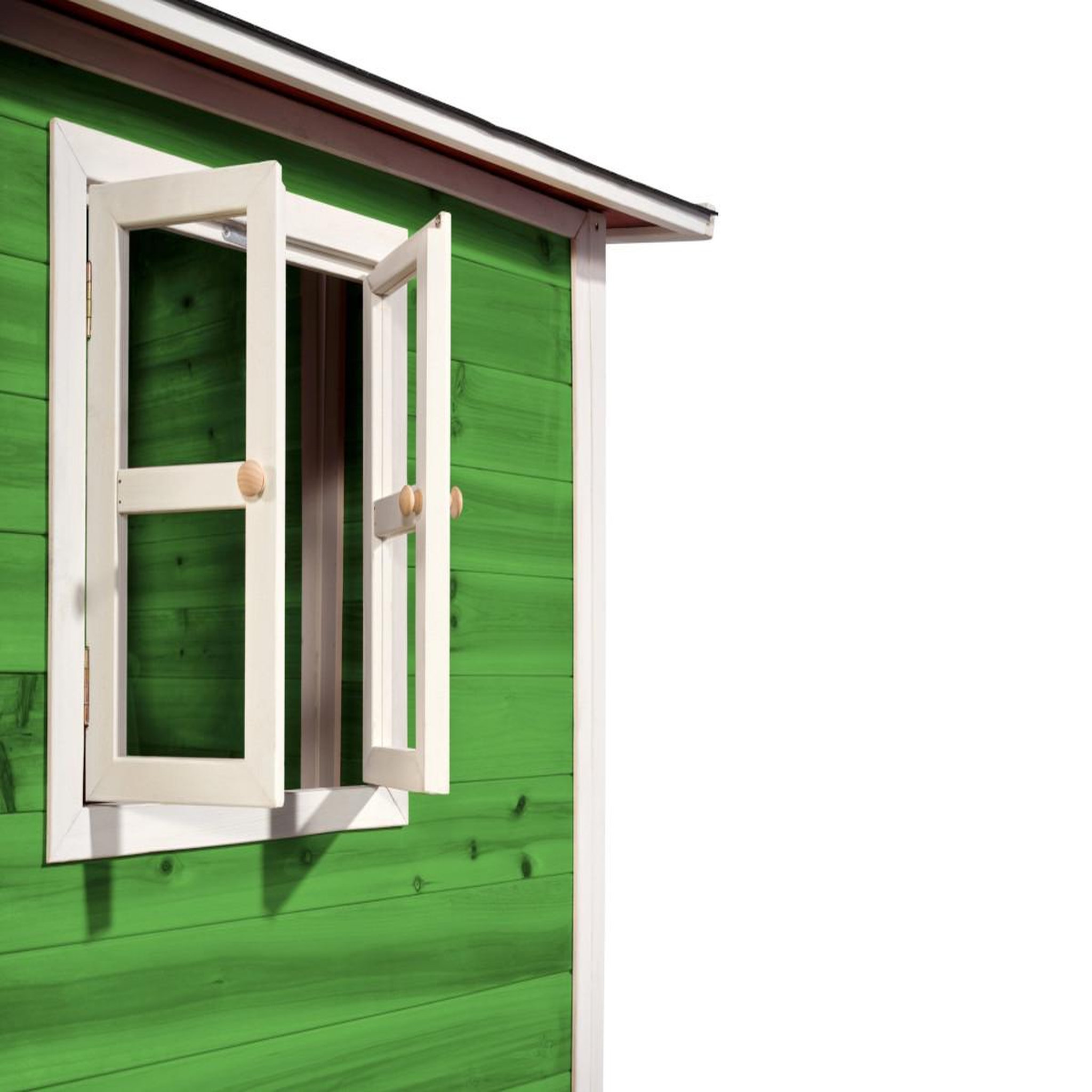 Voir la diapositive 5 : EXIT TOYS Maisonnette en bois pour enfants loft 500 vert - exit toys
