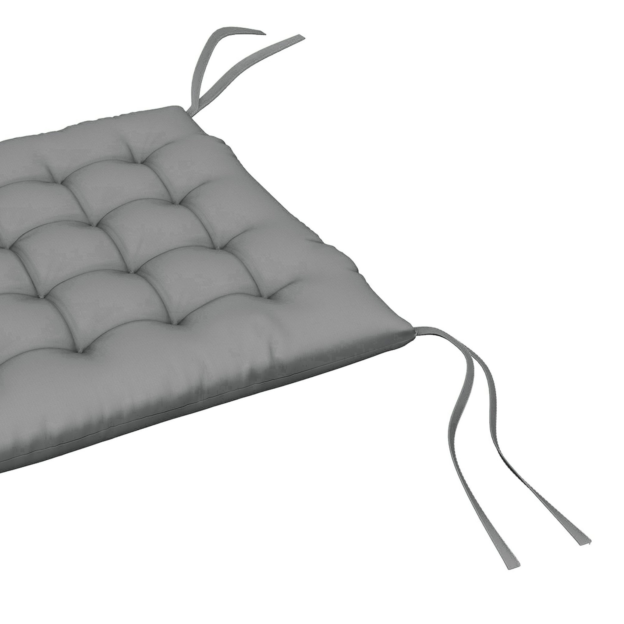 Voir la diapositive 6 : OUTSUNNY Lot de 6 coussins de chaises de jardin avec attaches gris