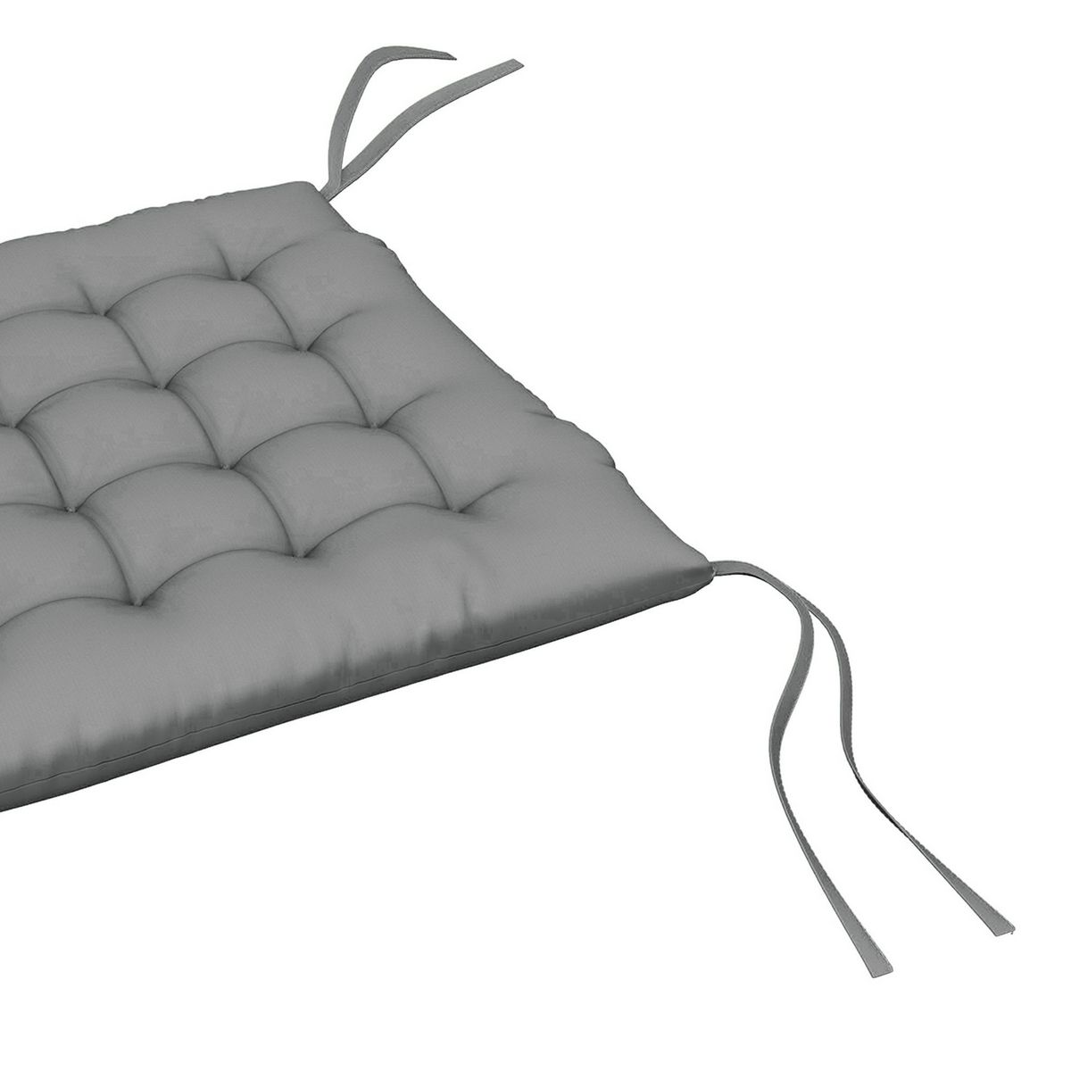 OUTSUNNY Lot de 6 coussins de chaises de jardin avec attaches gris