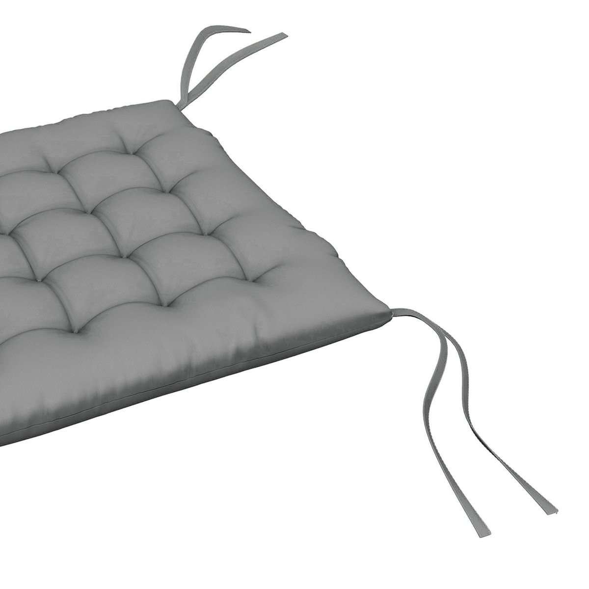 OUTSUNNY Lot de 6 coussins de chaises de jardin avec attaches gris