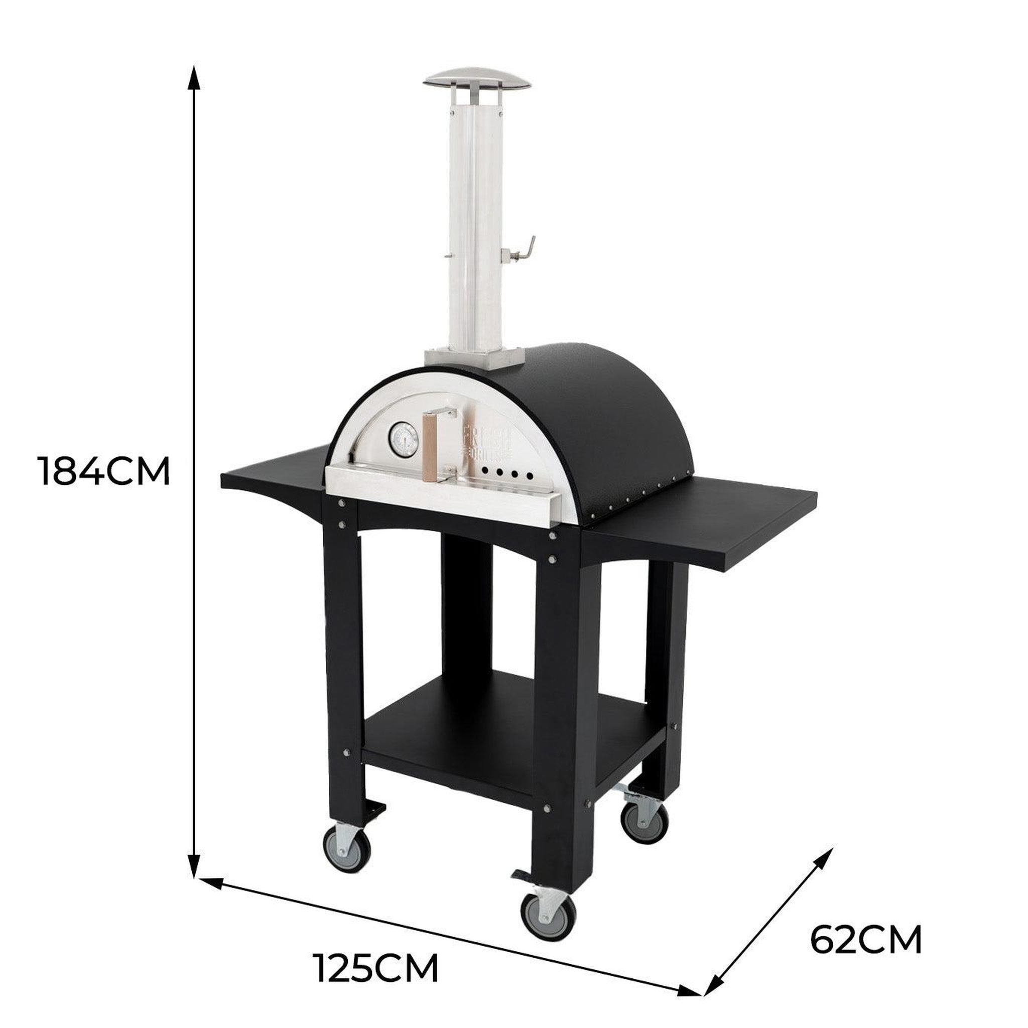 Voir la diapositive 5 : FRESH GRILLS Four à pizza d'extérieur xl avec plan de travail intégré