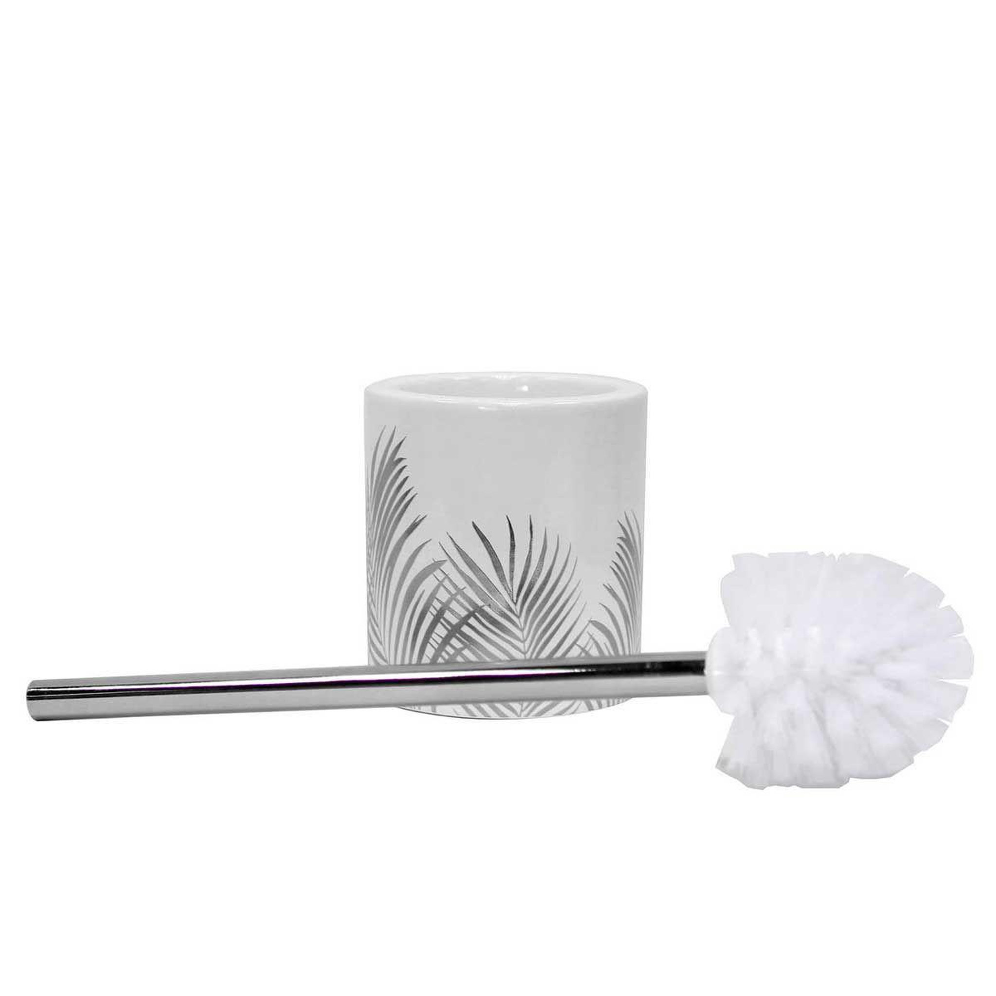 Douceur d'Intérieur Brosse wc imprimée  orbella  40cm blanc & argent