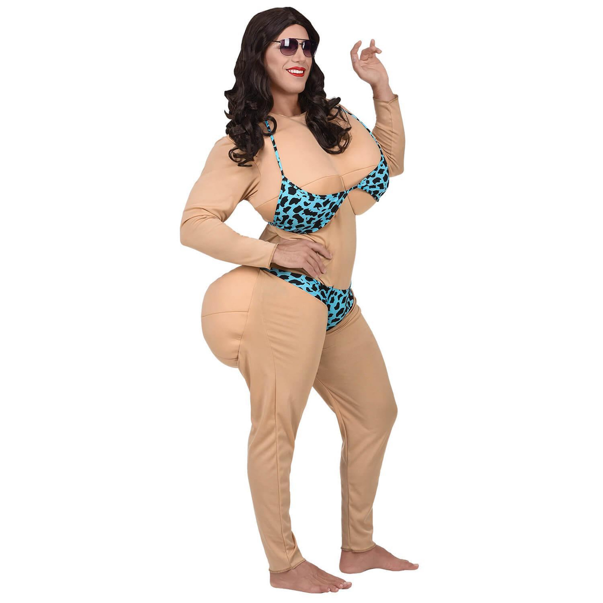 Voir la diapositive 4 : WIDMANN Déguisement humoristique Miss Bikini - Homme - XL