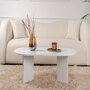 Voir la diapositive 3 : Habitat et Jardin Table basse en bois  Sable  - 60 x 119 x 40 cm - Blanc