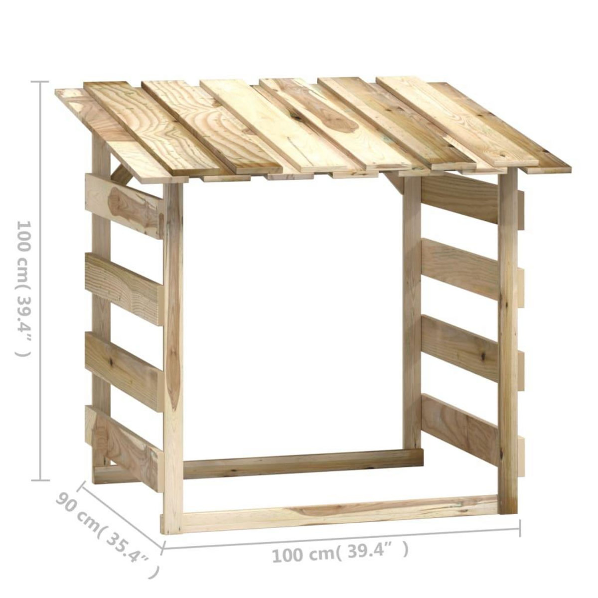VIDAXL Pergolas avec toits 2 pcs 100x90x100 cm Bois de pin impregne