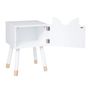 Voir la diapositive 2 : Atmosphera Kids Table de Chevet Enfant  Renard  53cm Blanc