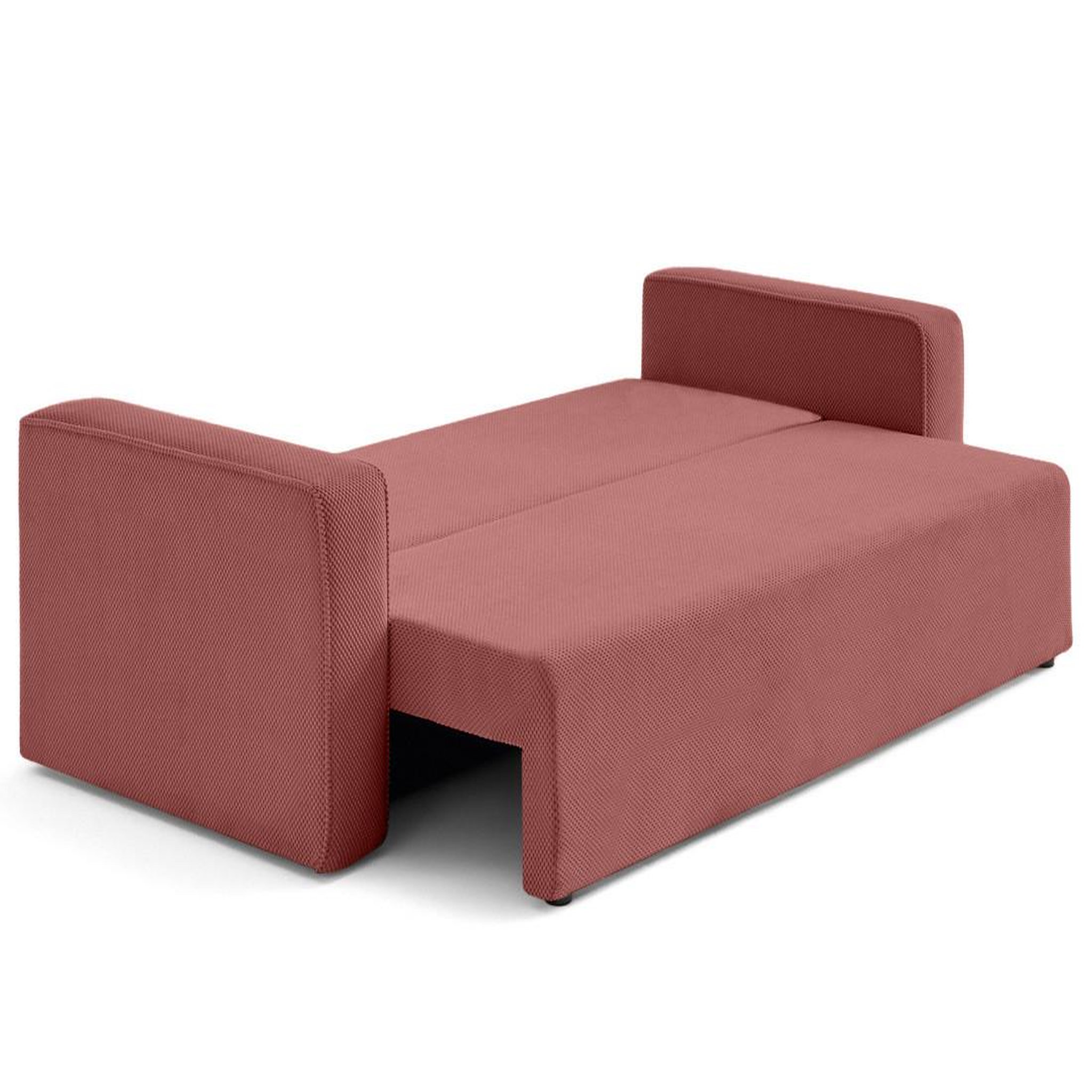 Voir la diapositive 2 : BEST MOBILIER Topaze - canapé droit 3 places convertible avec coffre en velours texturé