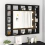 Voir la diapositive 3 : VIDAXL Armoire a miroir a LED noir 91x15x76,5 cm