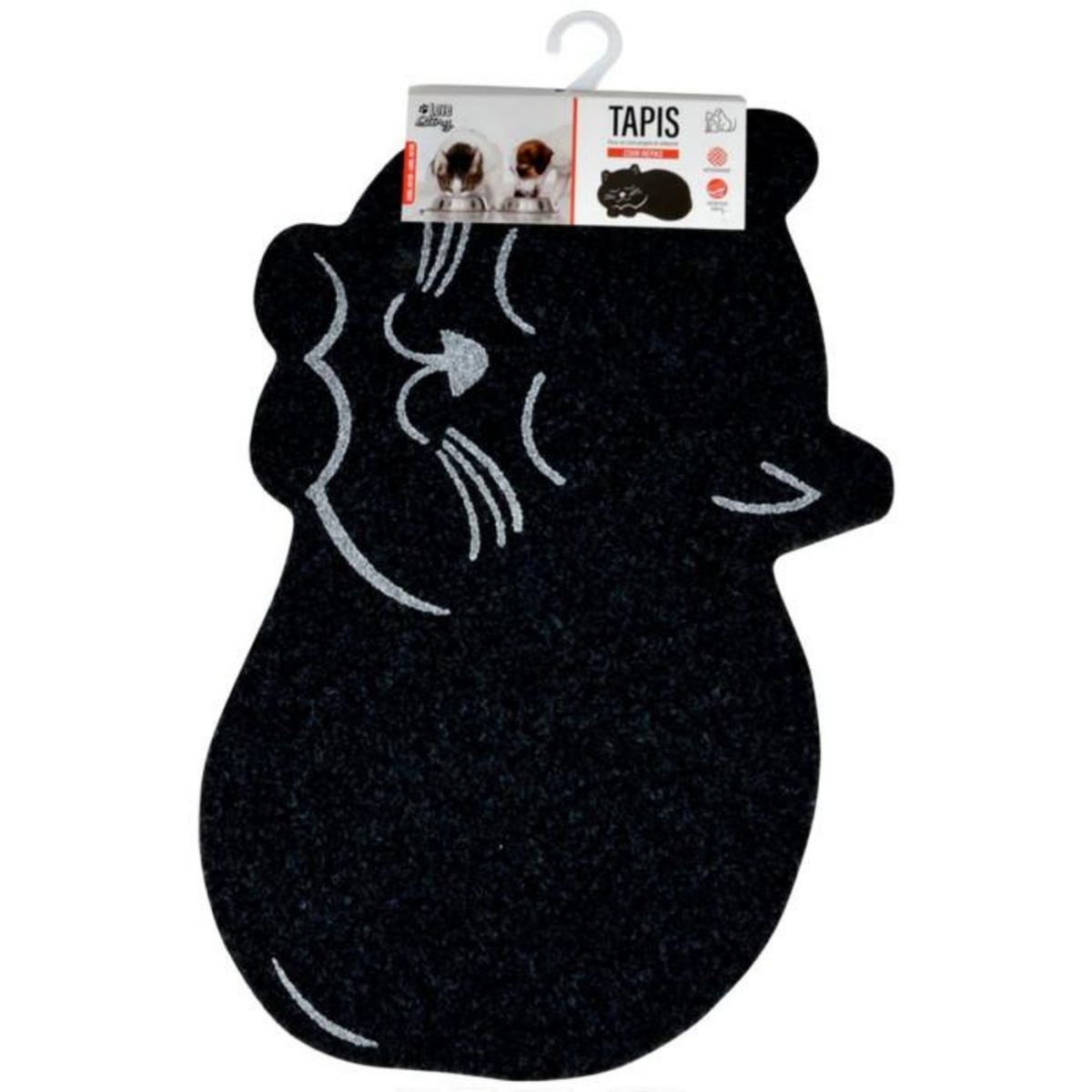 Paris Prix Tapis de Repas pour Chat  Feutrine  60cm Noir