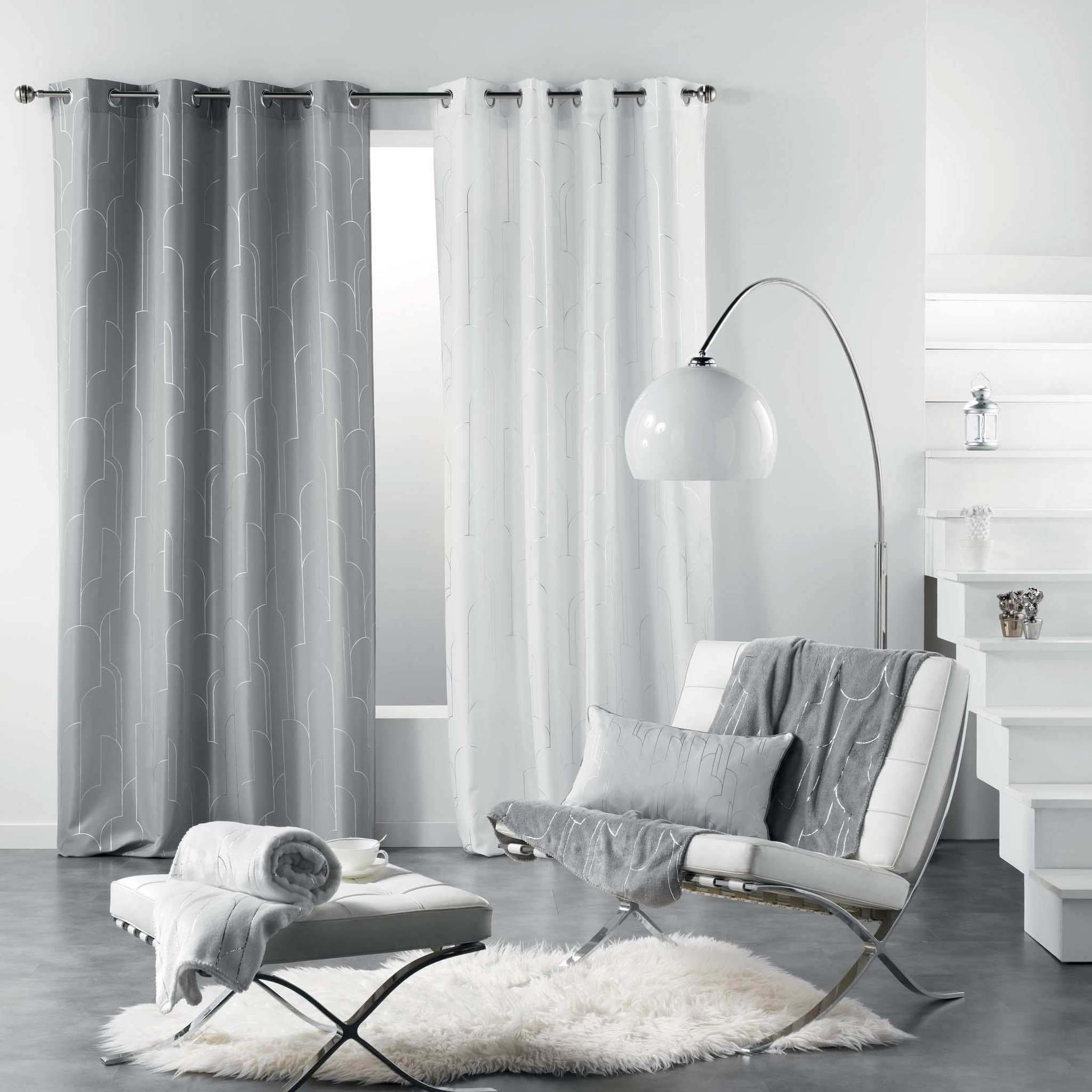 Voir la diapositive 3 : Eden Plaid imprime metallise domeas
