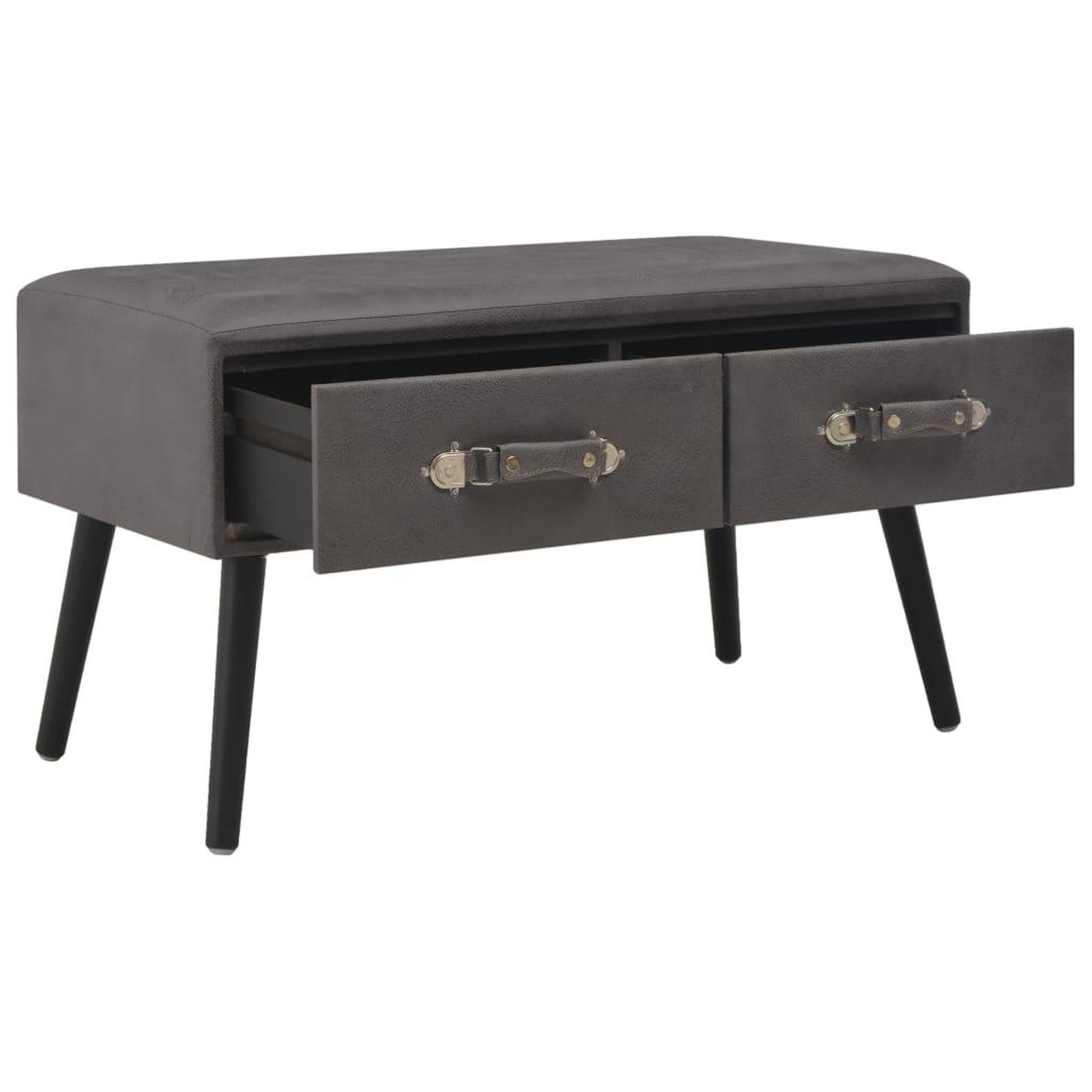 Voir la diapositive 2 : VIDAXL Table basse Gris 80x40x46 cm Similicuir