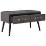 Voir la diapositive 2 : VIDAXL Table basse Gris 80x40x46 cm Similicuir