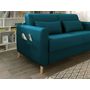 Voir la diapositive 5 : LISA DESIGN Timo - canapé 3 places convertible express couchage quotidien 140 cm matelas 12 cm en tissu