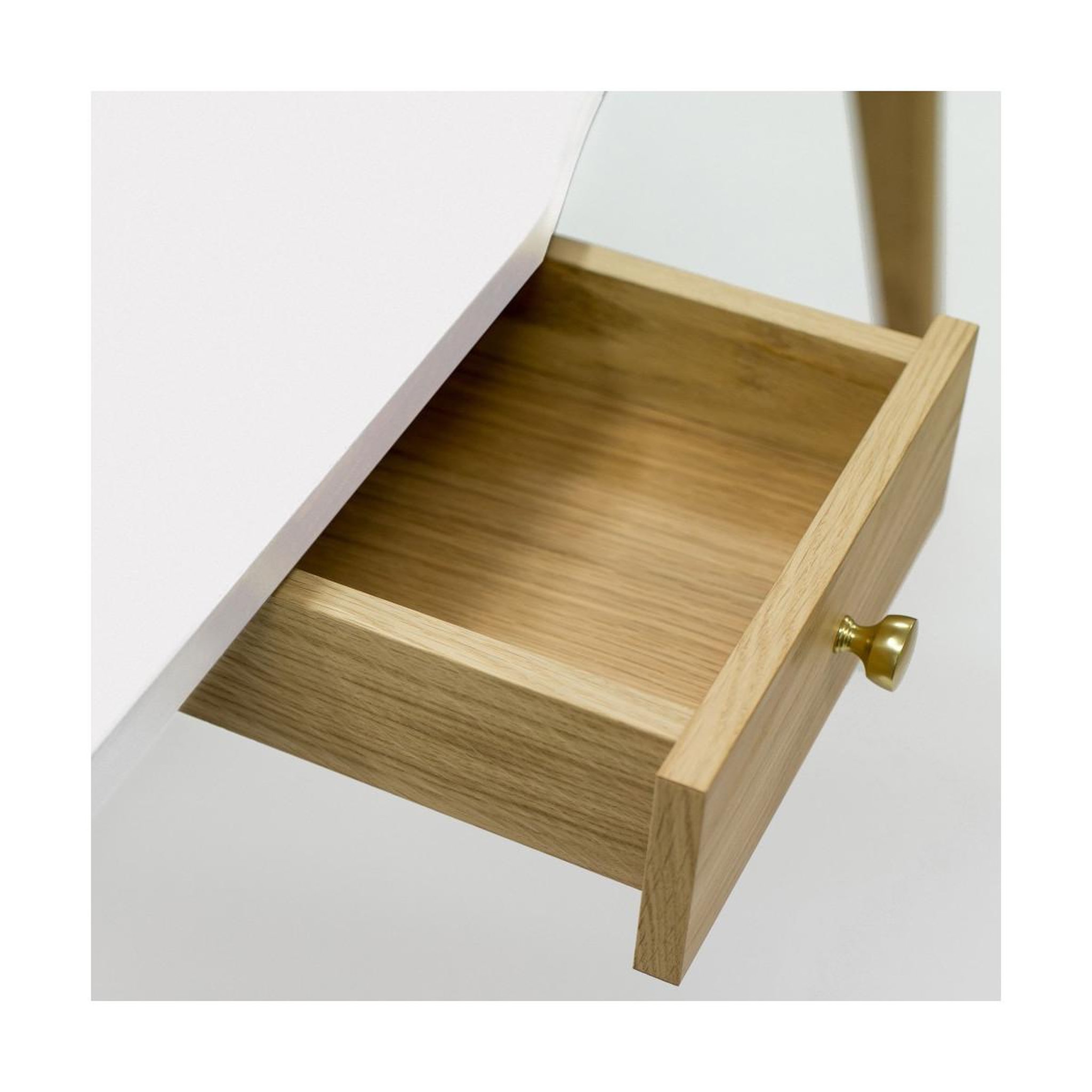 Voir la diapositive 4 : Paris Prix Bureau design 2 tiroirs  nice  140cm chêne & blanc