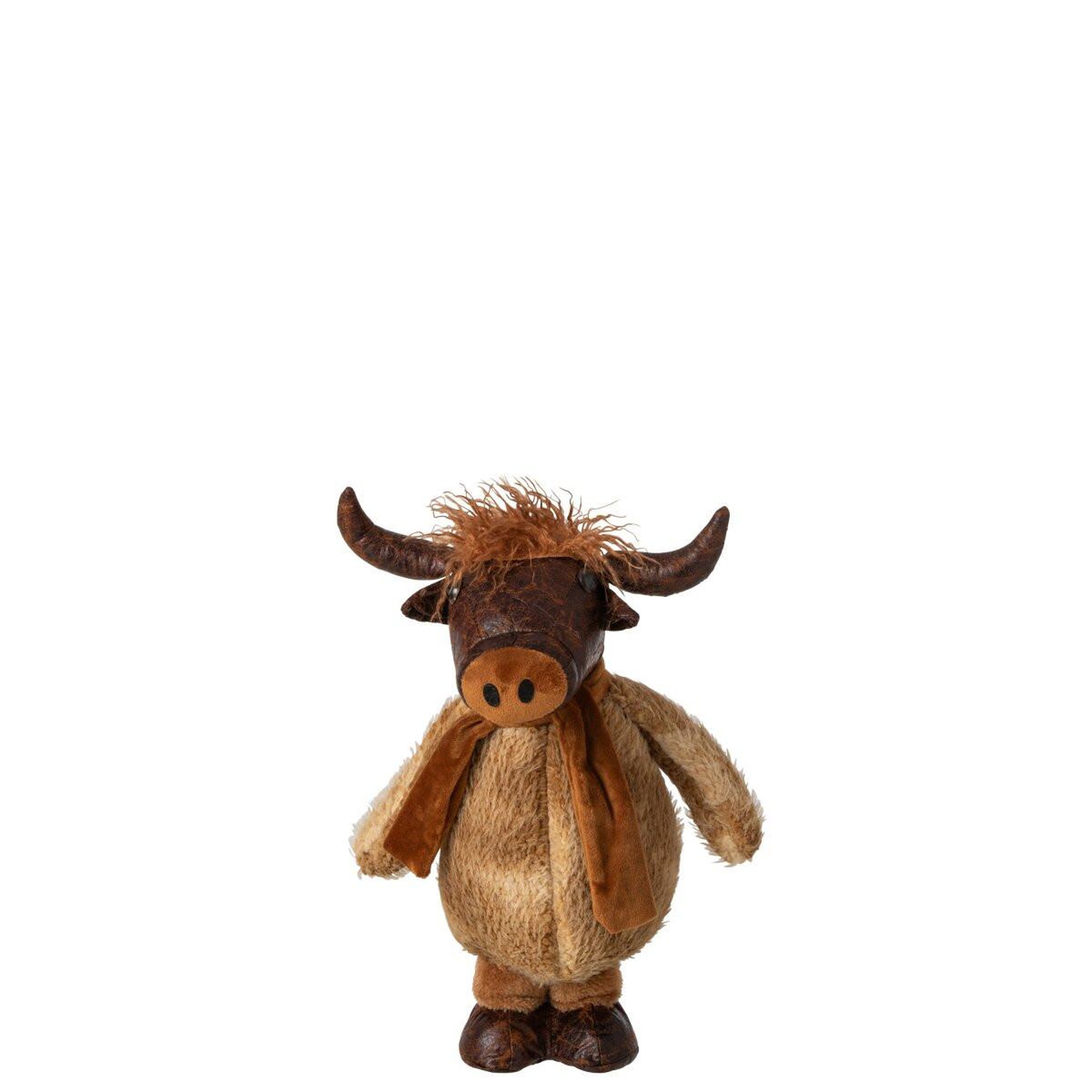 Voir la diapositive 3 : J-LINE Statue déco taureau  balthazar  68cm marron