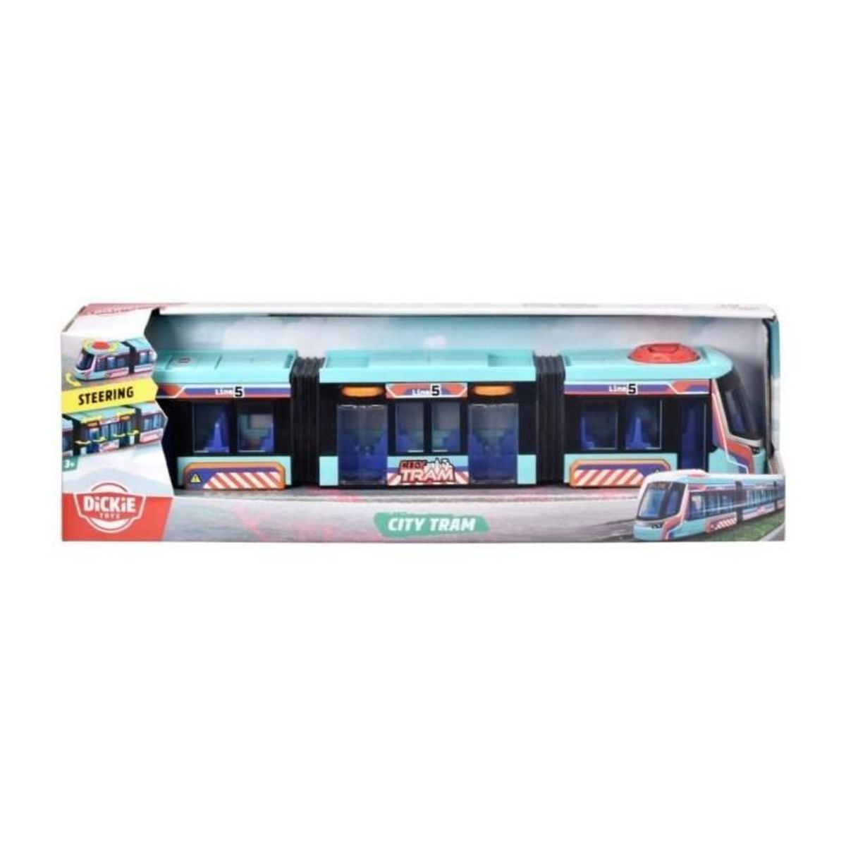 SIMBA.DICKIE.GROUP Dickie - Tram Siemens Avenio - 42 cm - Roues directionnelles - Portes ouvrantes