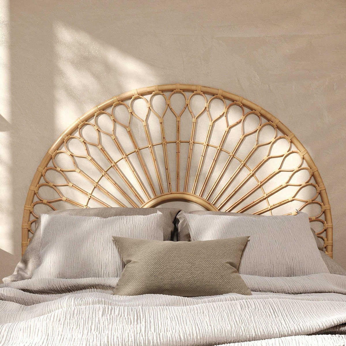 Rendez vous déco Tête de lit 160 cm en rotin naturel-Bahia