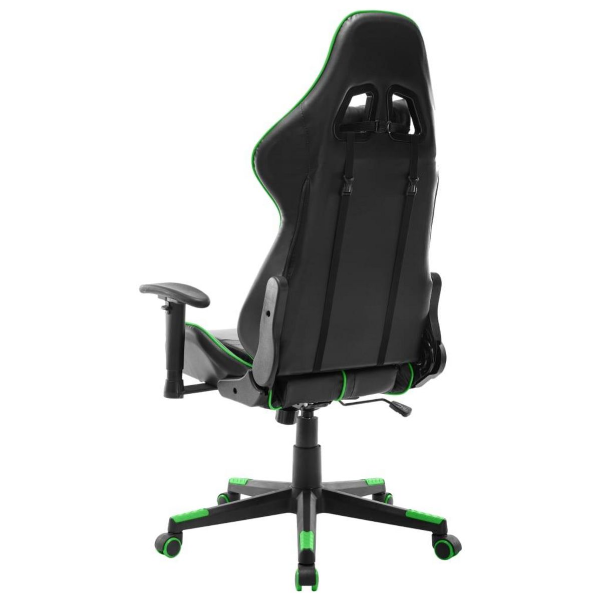 VIDAXL Chaise de jeu Noir et vert Cuir artificiel