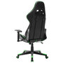 Voir la diapositive 4 : VIDAXL Chaise de jeu Noir et vert Cuir artificiel