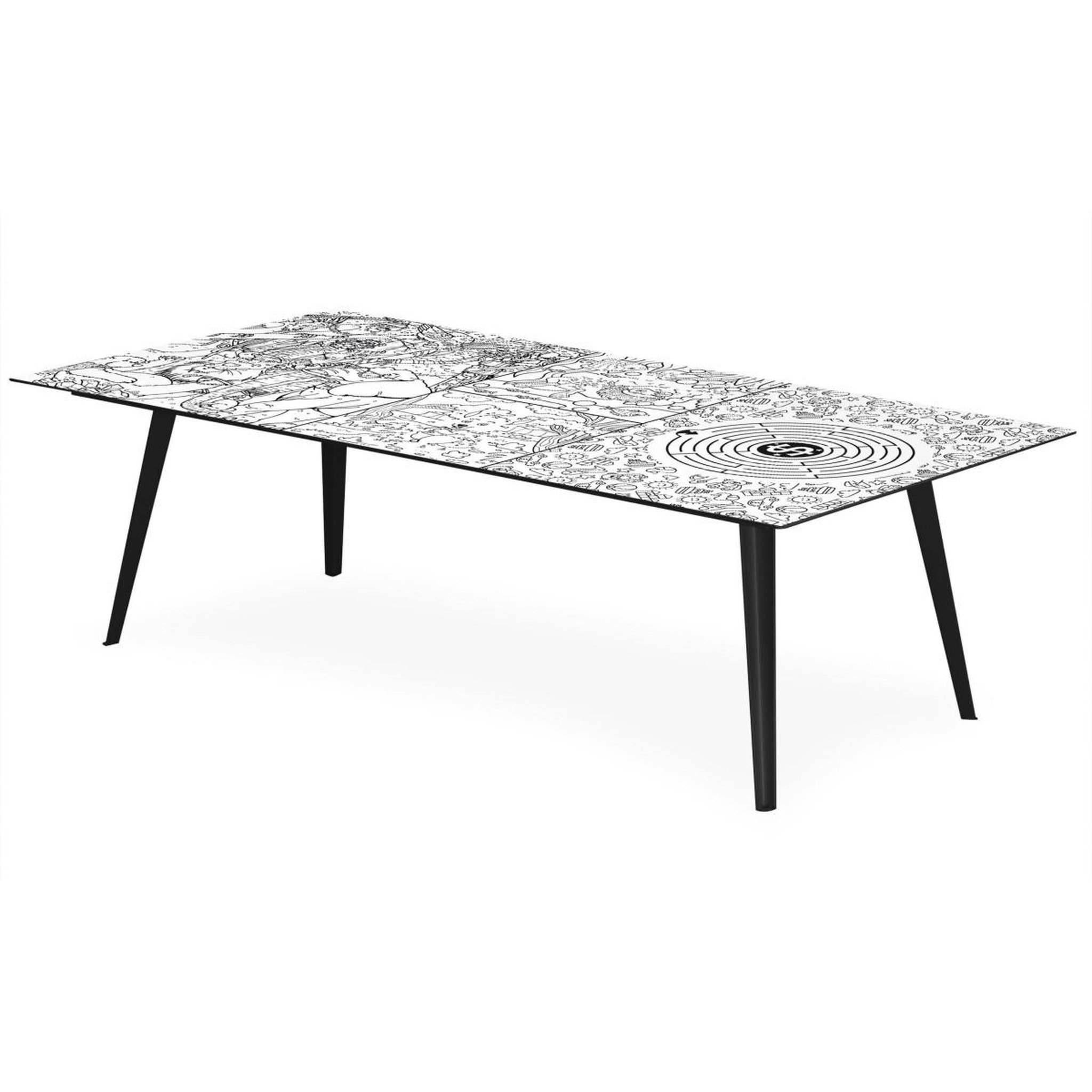 Voir la diapositive 2 : Paris Prix Table basse 2 covers  kid  120cm noir