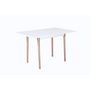 Voir la diapositive 1 : Habitat et Jardin Table repas  Freddy  - 120 x 80 x 75 cm - Blanc laqué