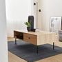 Voir la diapositive 2 : SWEEEK Table basse. Braga. un tiroir. deux espaces de rangement. L 110 x l 59 x H 41cm