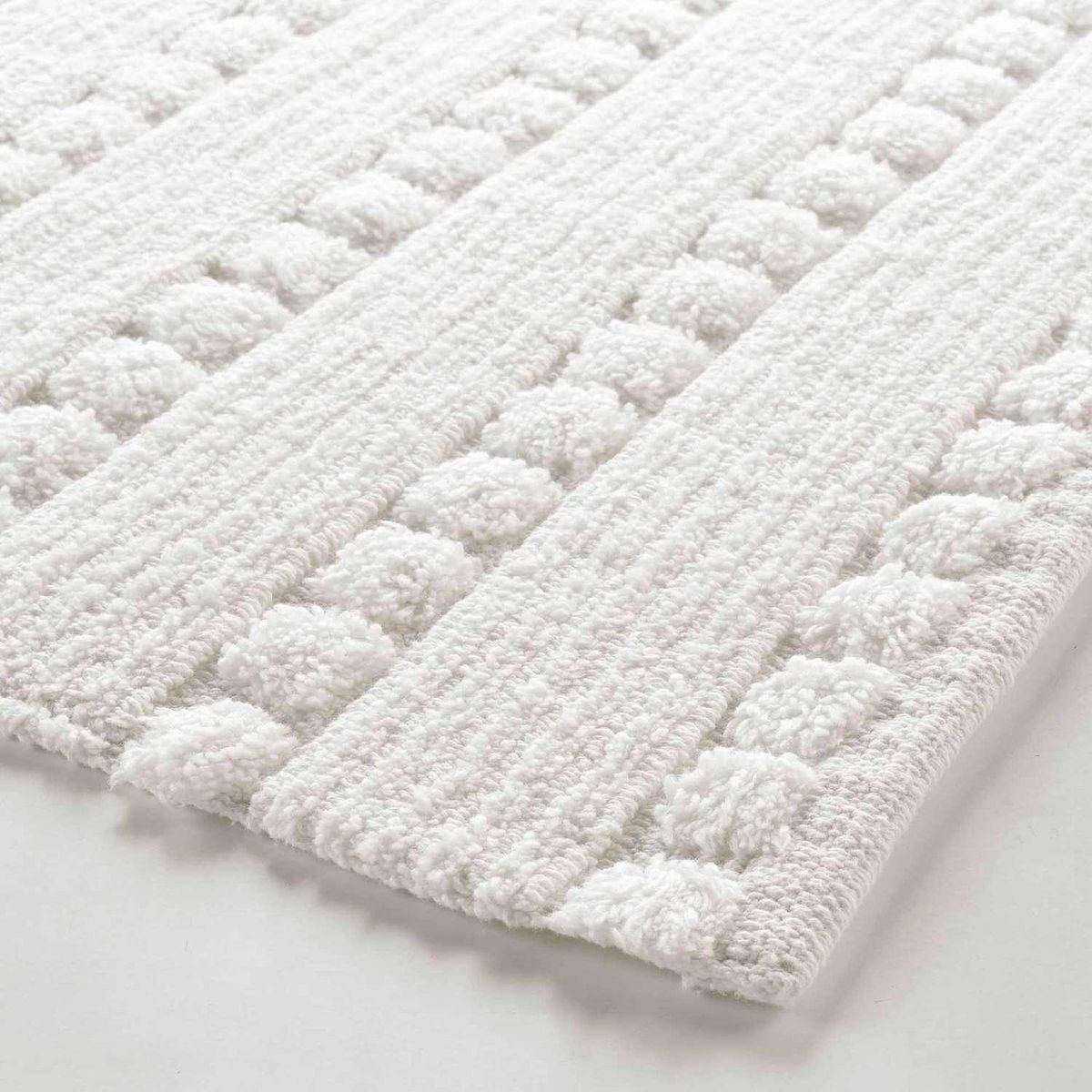 Douceur d'Intérieur Tapis de bain Calabasa en coton tufté - 50 x 80 cm - Blanc