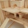 Voir la diapositive 4 : tectake Clapier pour petits rongeurs en bois marron