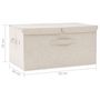 Voir la diapositive 6 : VIDAXL Boîte de rangement Tissu 50x30x25 cm Creme