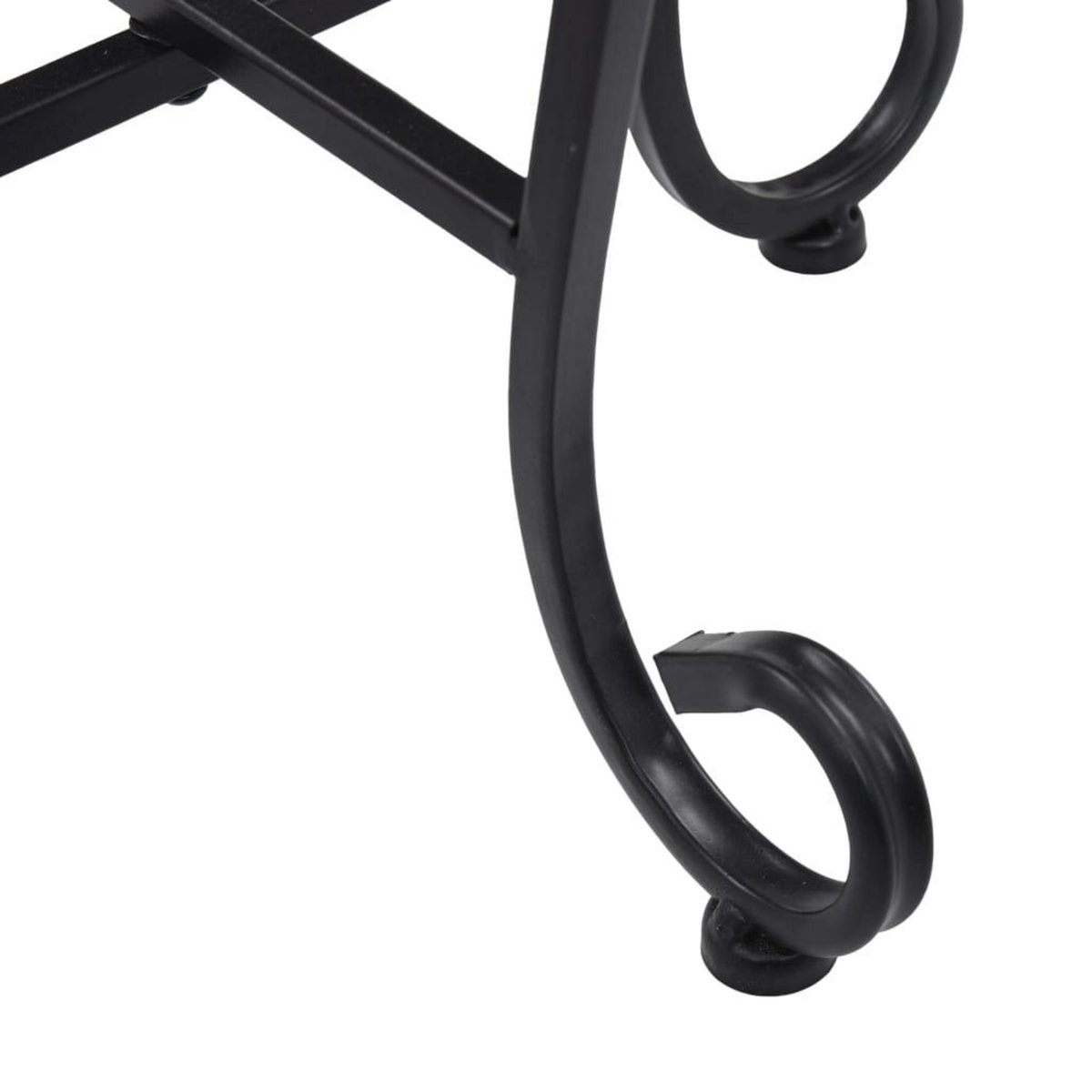 VIDAXL Tables mosaïque 3 pcs noir et blanc Ceramique