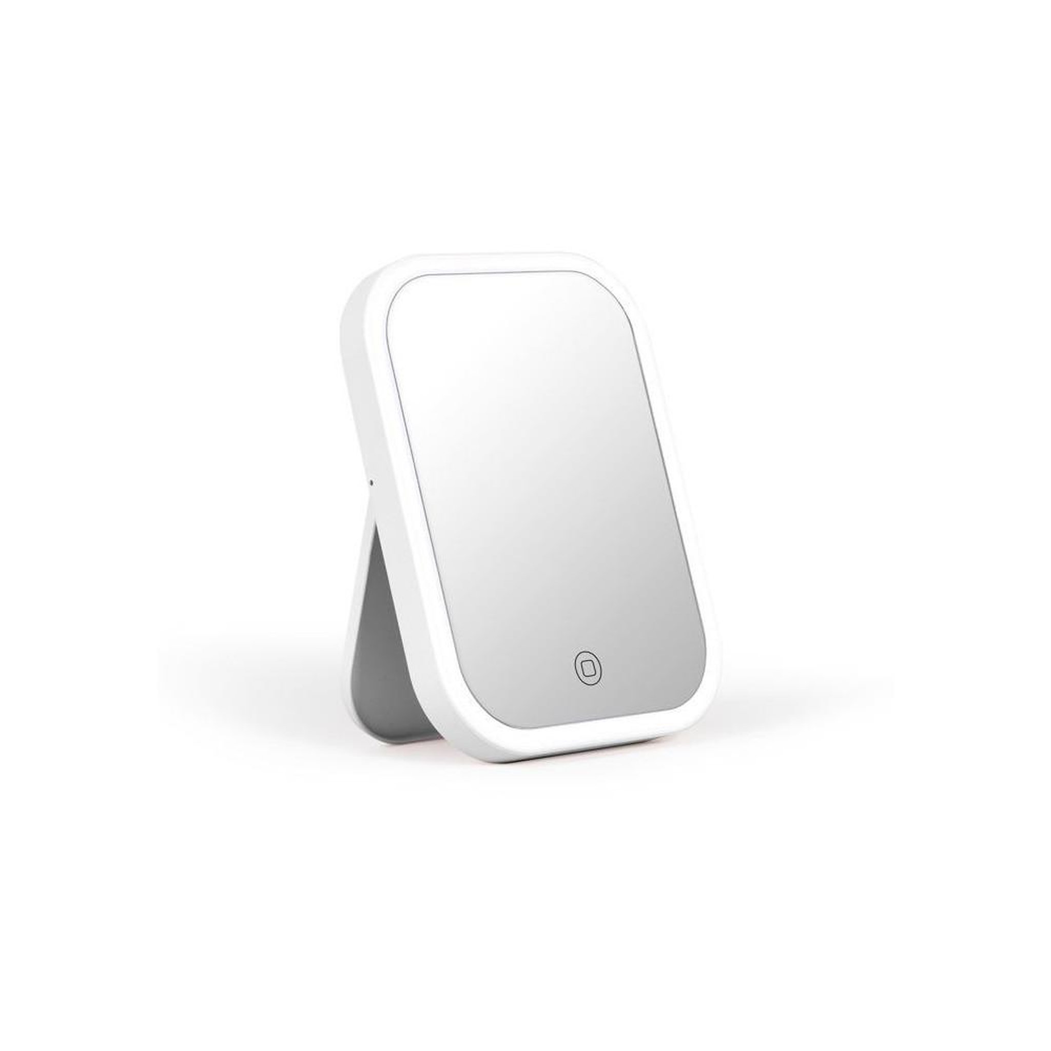 Voir la diapositive 6 : LIVOO Miroir maquillage lumineux led rechargeable livoo dos224w, intensité réglable, inclinaison jusqu'à 90°, usage sans fil, cadre blanc