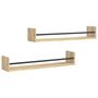 Voir la diapositive 2 : VIDAXL Etageres murales avec barres 2 pcs chene sonoma 80x16x14 cm
