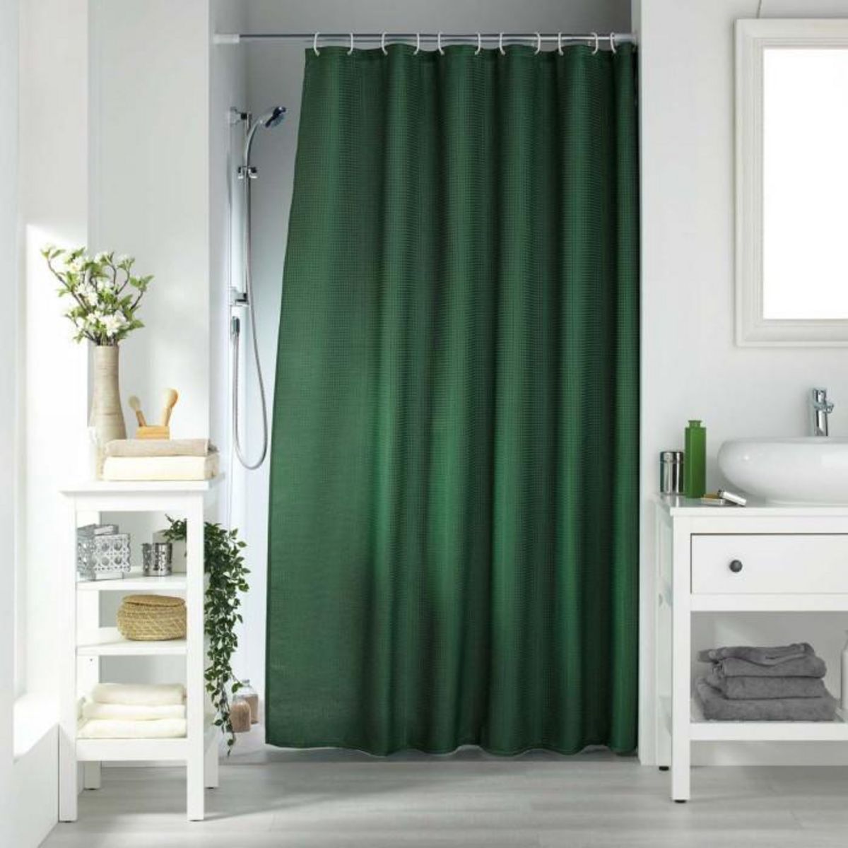 Paris Prix Rideau de Douche  Quartz  180x200cm Kaki