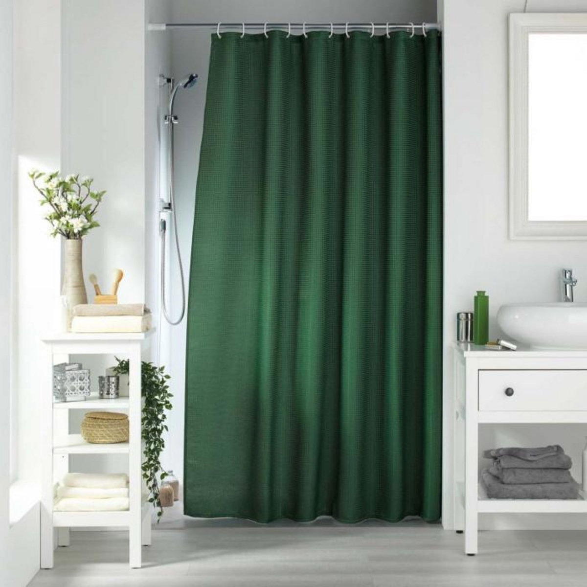 Paris Prix Rideau de Douche  Quartz  180x200cm Kaki