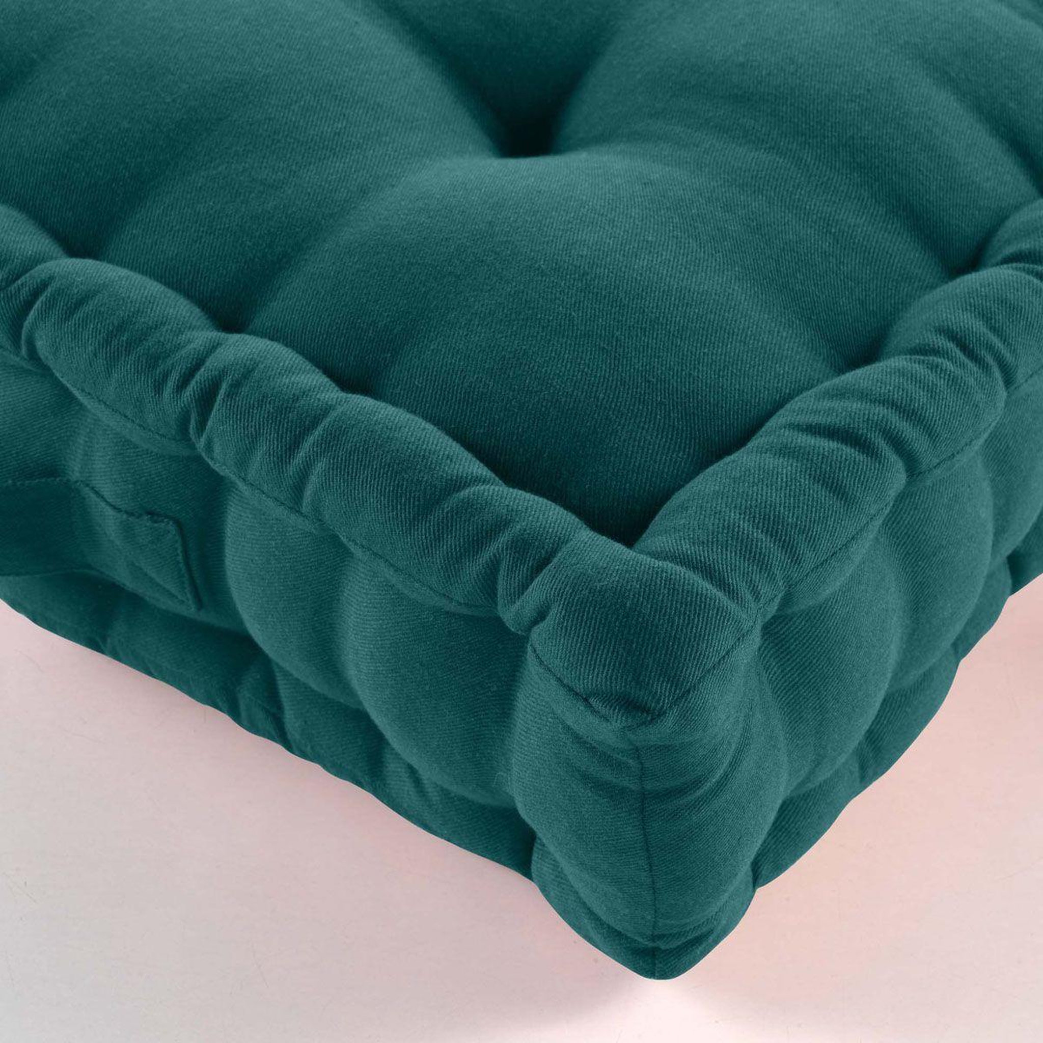 Voir la diapositive 3 : Douceur d'Intérieur Coussin de Sol  Twily  50x50cm Emeraude