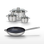 ELO Lot Poêle céramique 32cm & 3 Faitouts Elo Profi Therm Platinum