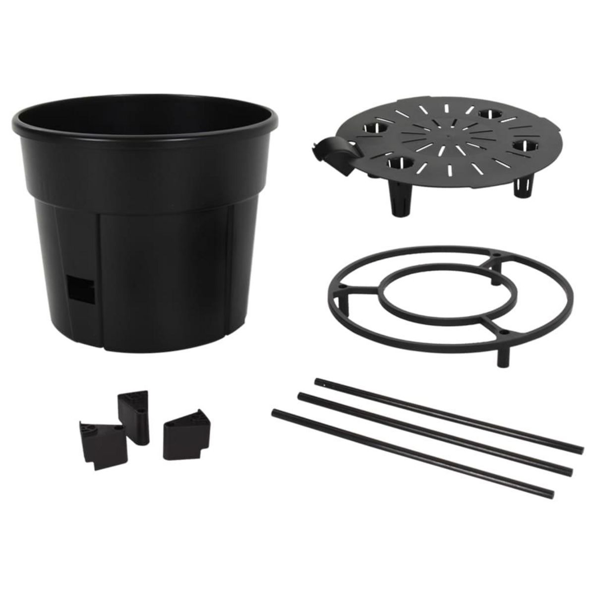 VIDAXL Jardiniere a tomate Anthracite Ø29,5x115 cm Polypropylene