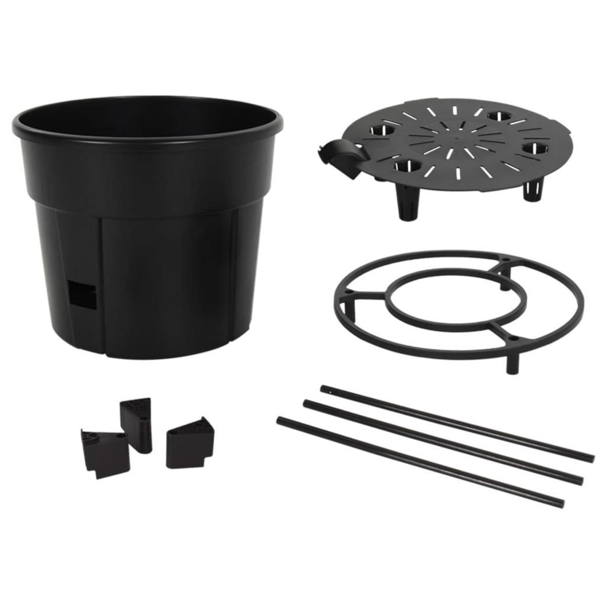 VIDAXL Jardiniere a tomate Anthracite Ø29,5x115 cm Polypropylene