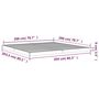 Voir la diapositive 6 : VIDAXL Cadre de lit sans matelas blanc 200x200 cm bois massif de pin