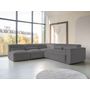 Voir la diapositive 2 : BEST MOBILIER Felix - canapé modulable d'angle gauche 5 places en tissu texturé
